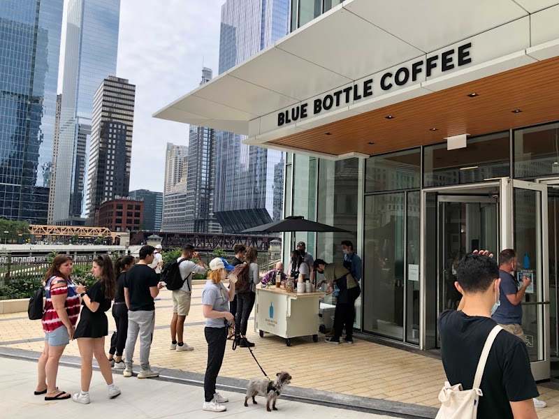 Blue Bottle / Chicago Place mentioned in saved reels