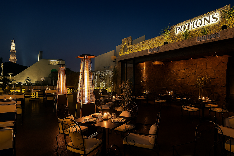 Potions Cocktail Theatre / Mehrauli Place mentioned in saved reels
