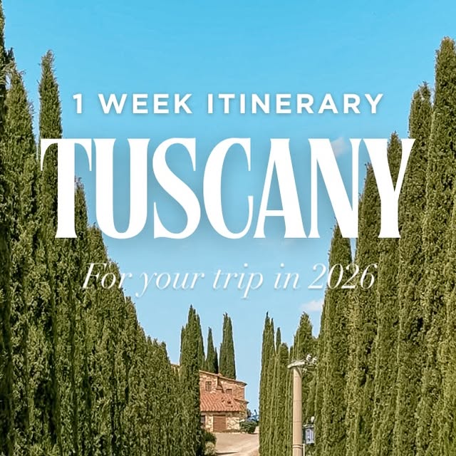 1 Week Tuscany Itinerary