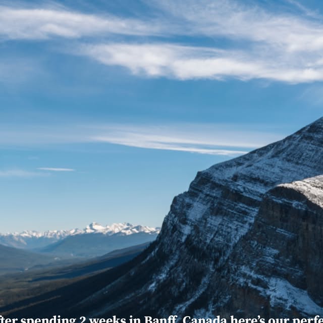 Perfect Banff Itinerary