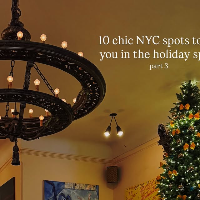 Chic NYC Holiday Spots