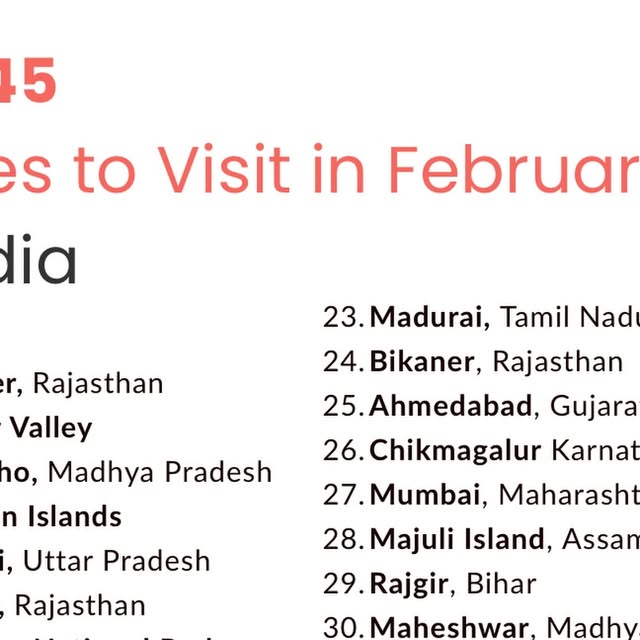 Top India February Travels thumbnail