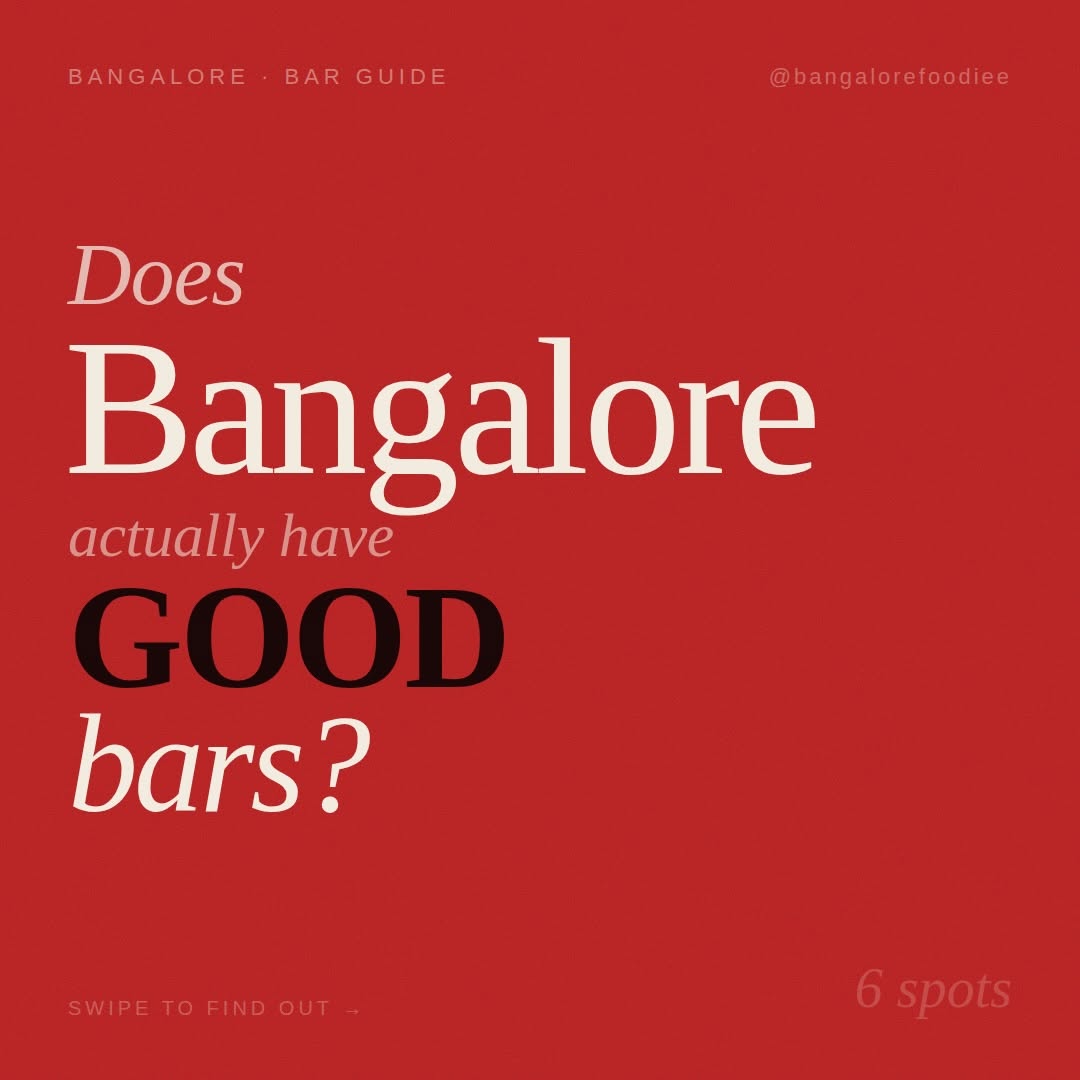 Legendary Bangalore Bars