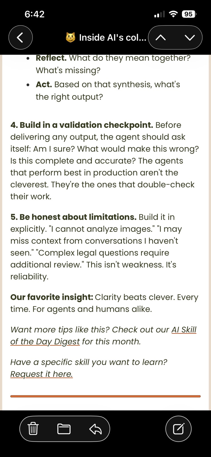 Building Better Agents