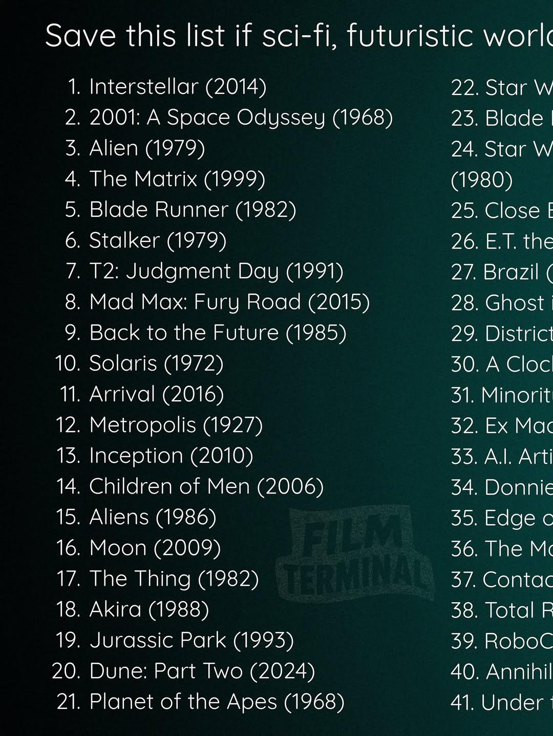 Ultimate Sci-Fi List thumbnail