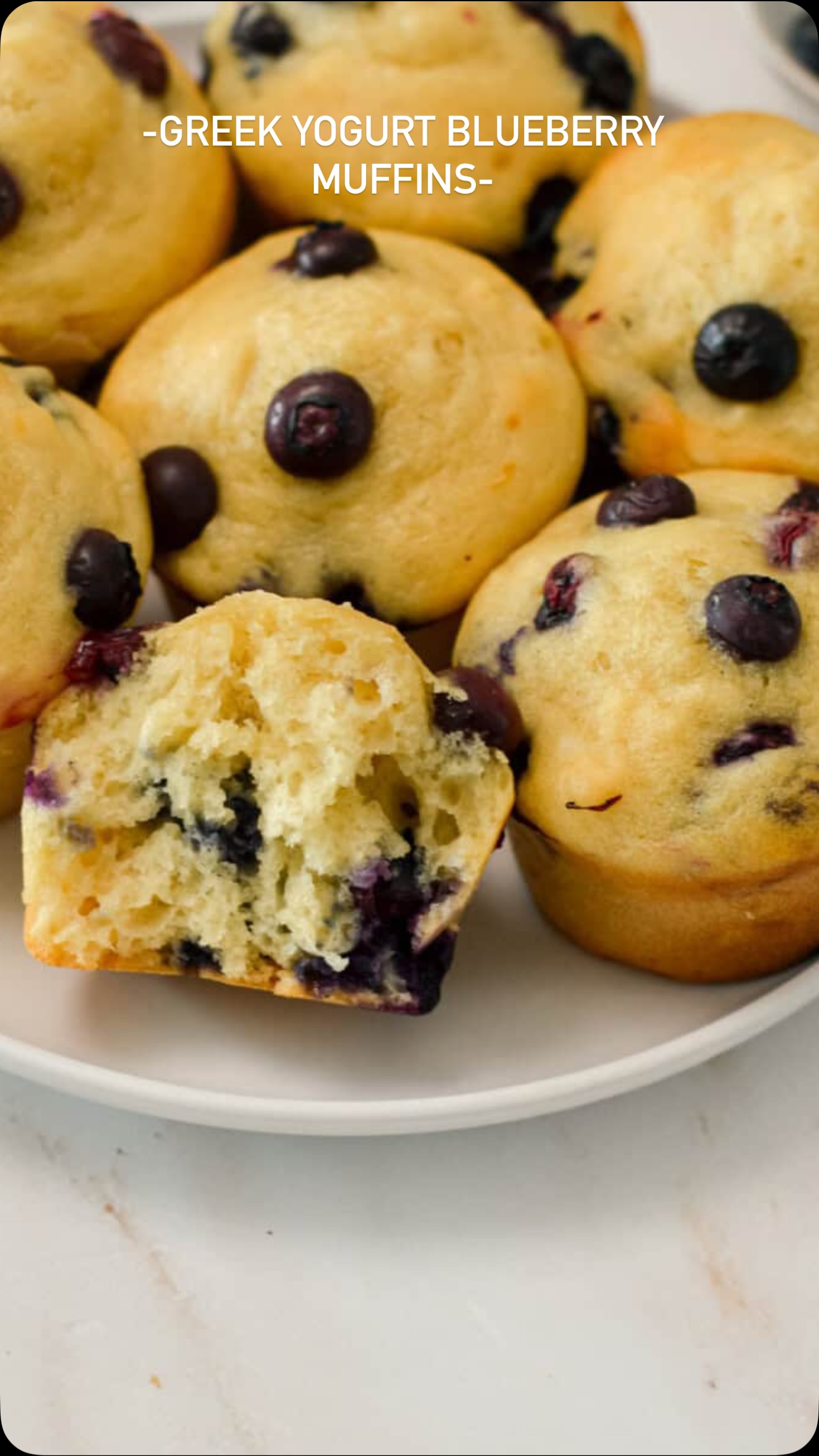 Greek Yogurt Blueberry Muffins thumbnail