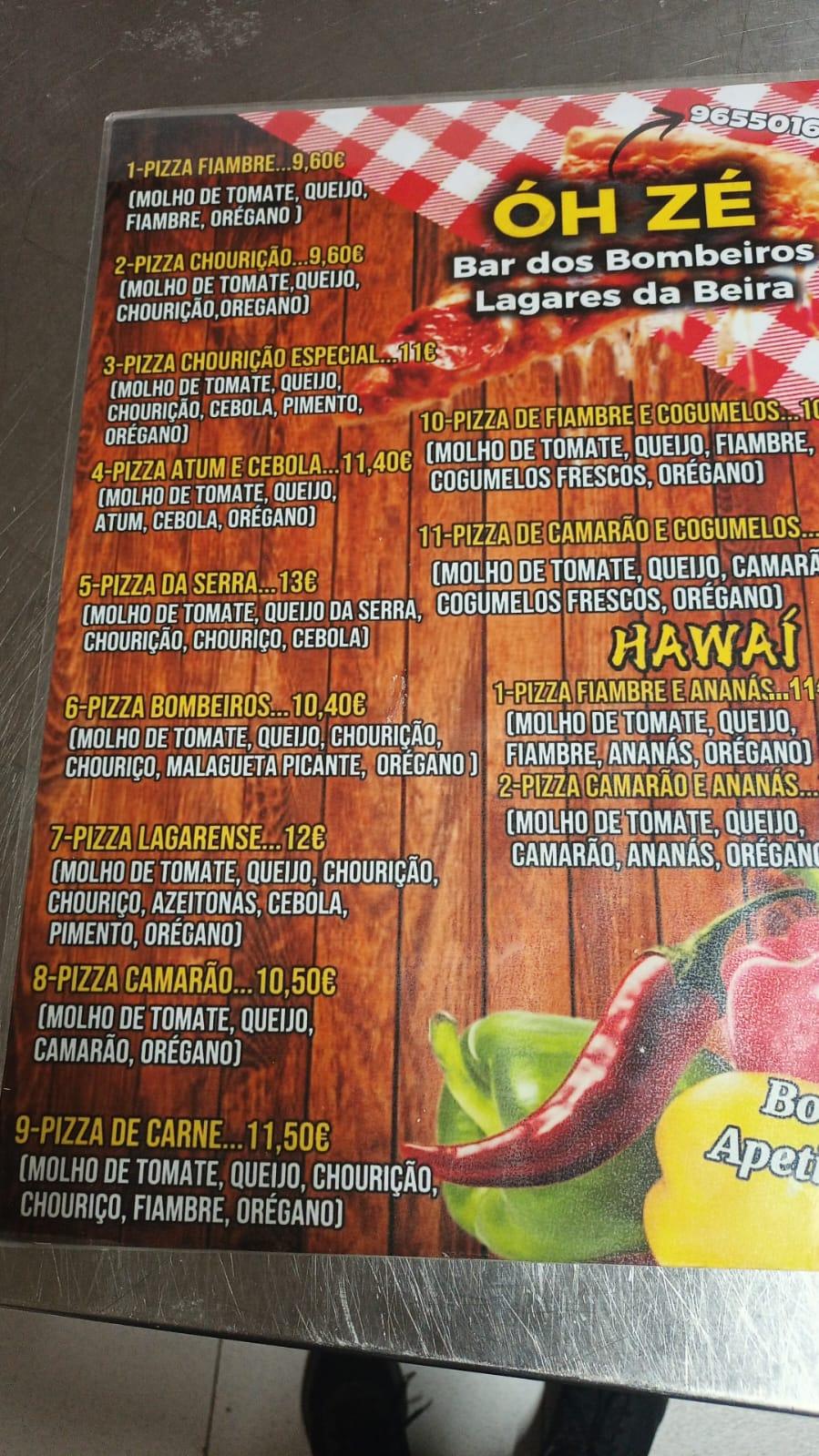 Óh Zé Pizza Menu thumbnail on Ordo