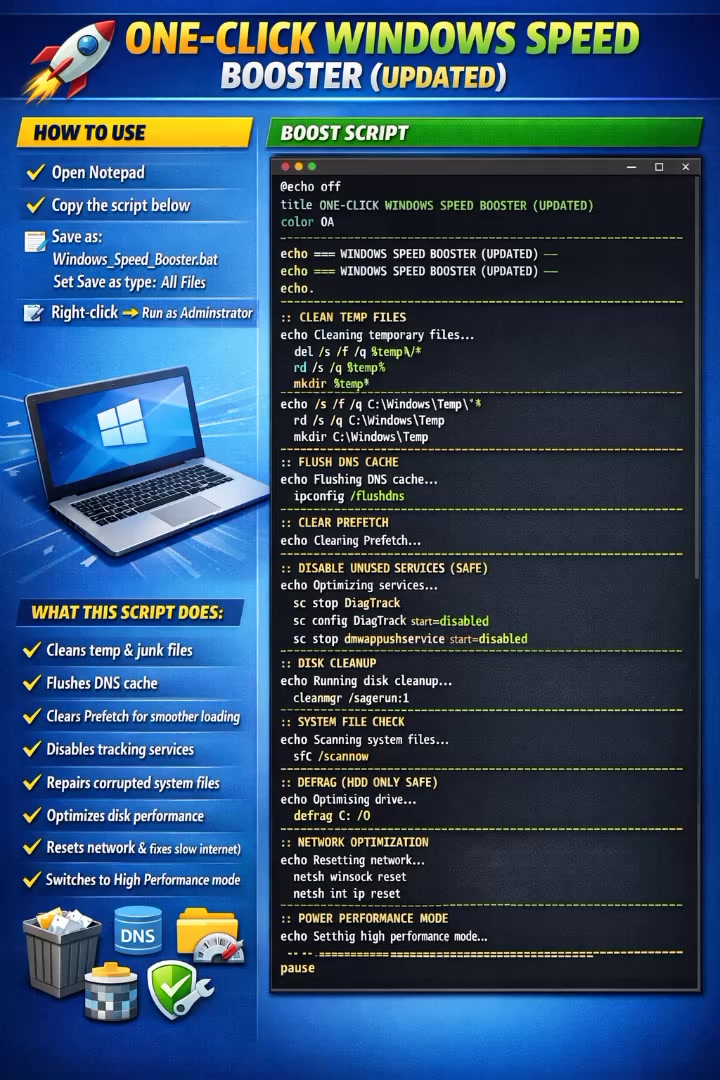 Boost Windows Speed Script thumbnail
