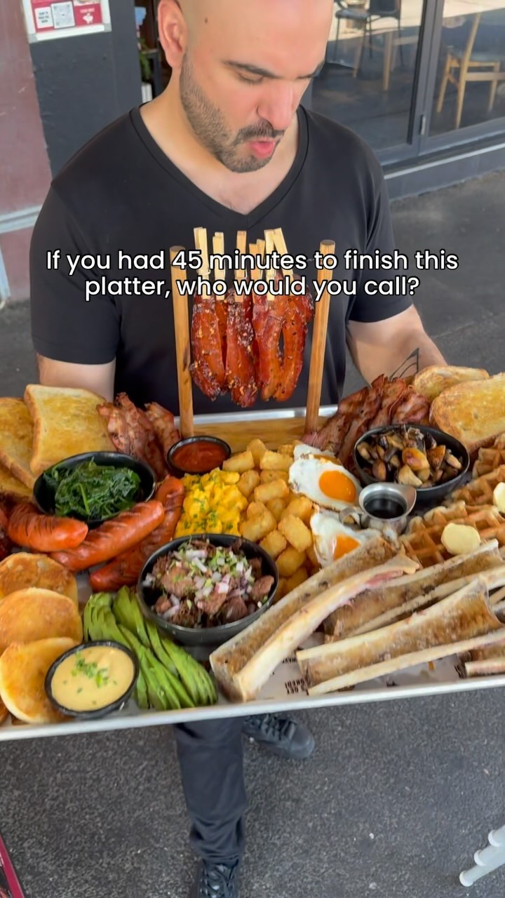 Insane Breakfast Platter Challenge thumbnail